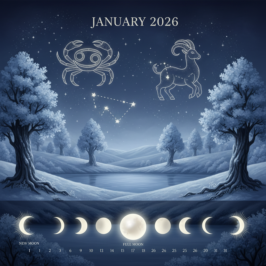 Magia Księżyca w styczniu 2026: Kiedy manifestować, a kiedy odpuszczać? - Astrology article image