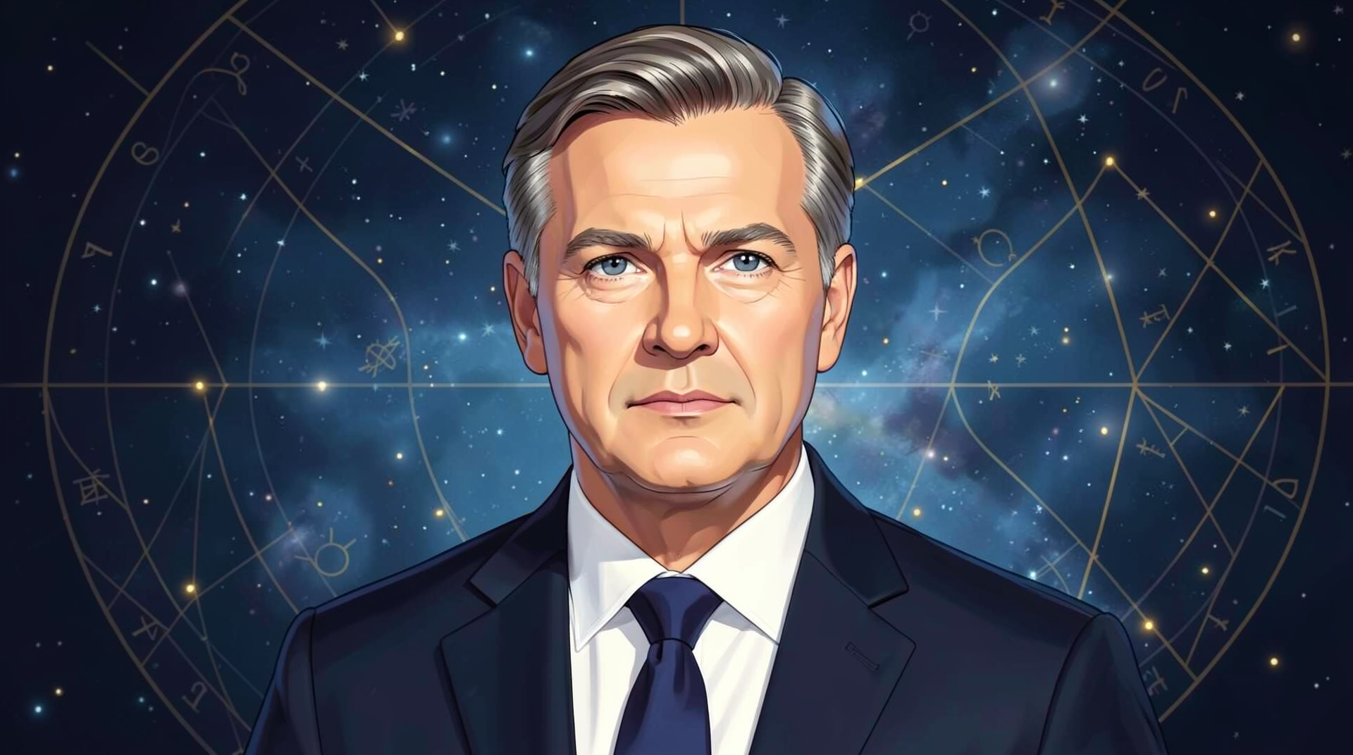 Portrait illustration of Friedrich Merz