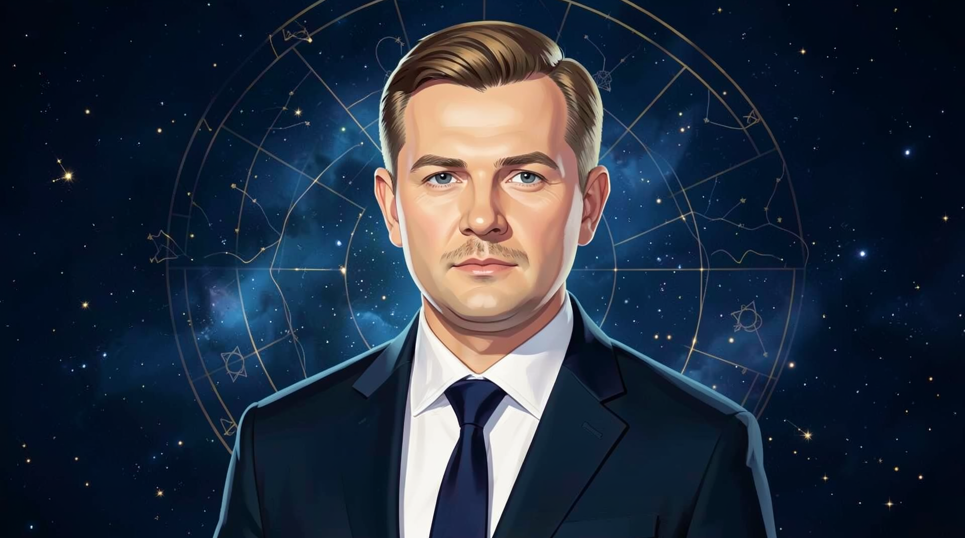 Portrait illustration of Volodymyr Zelenskyy