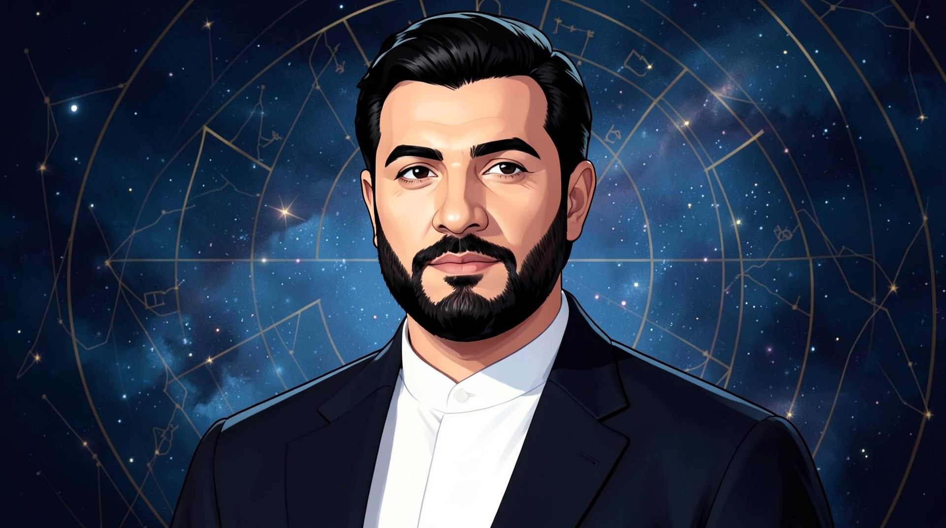 Portrait illustration of Mohammed bin Salman