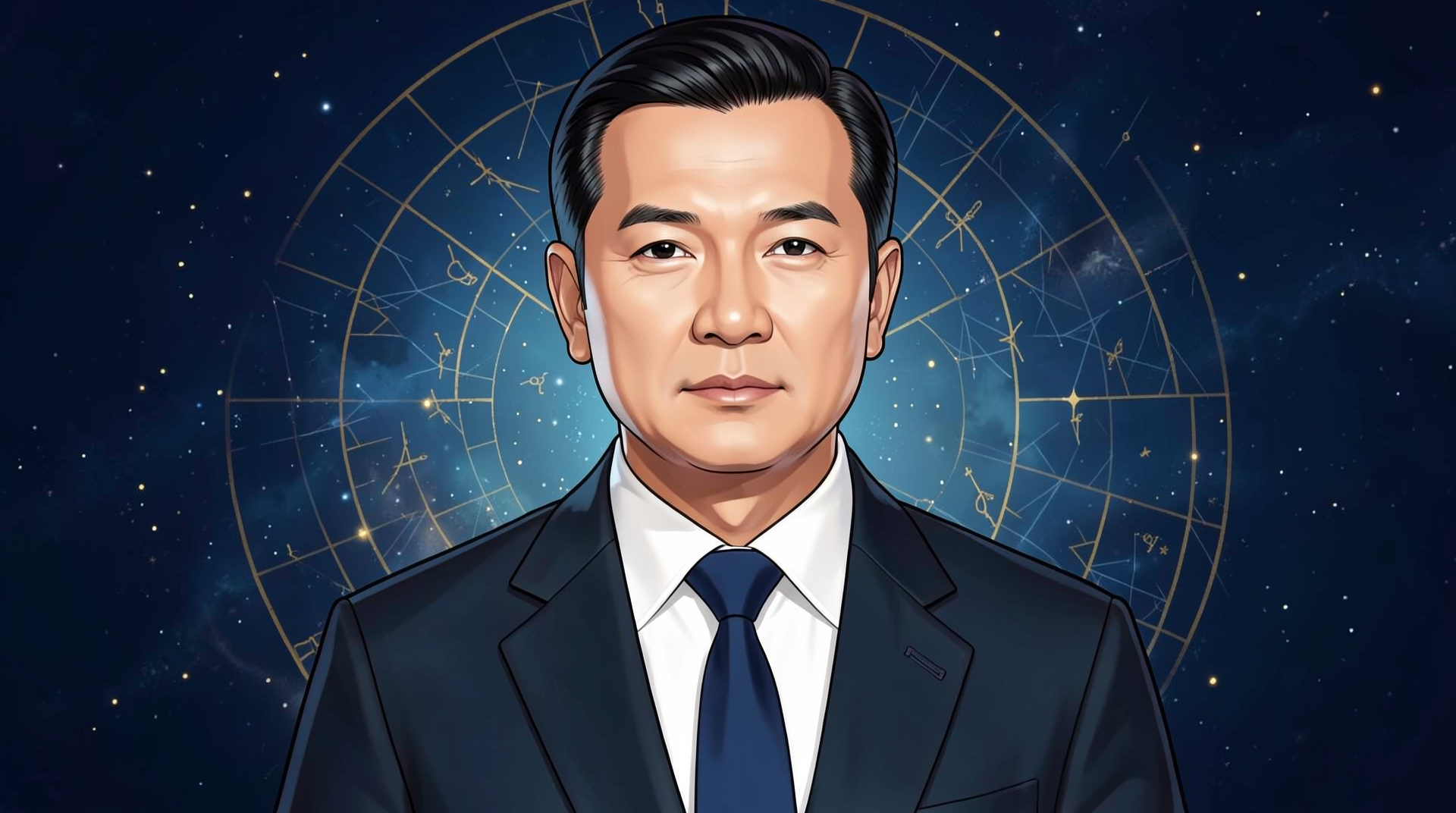 Portrait illustration of Prabowo Subianto