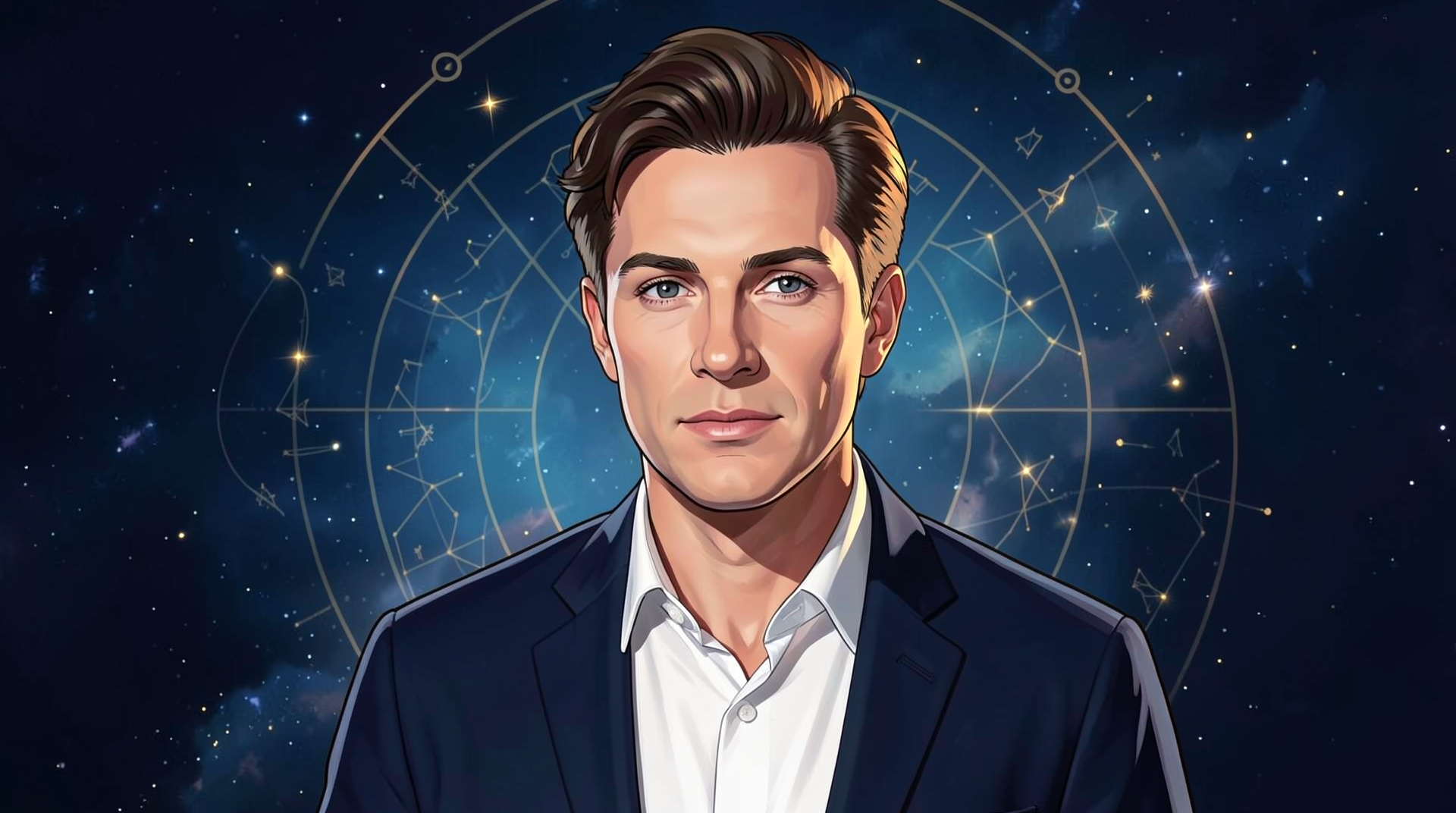 Portrait illustration of Sam Altman