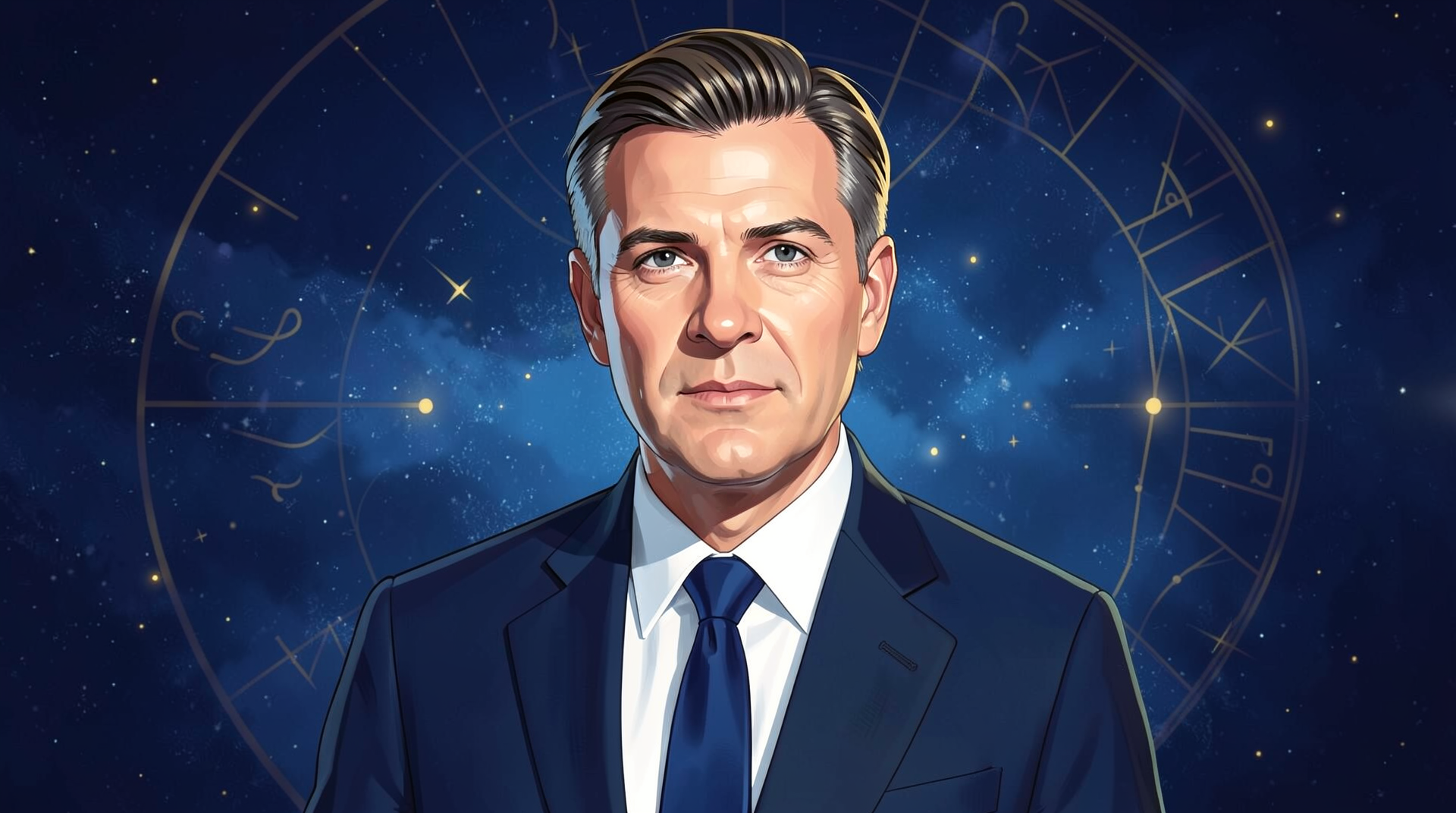 Portrait illustration of Andy Jassy