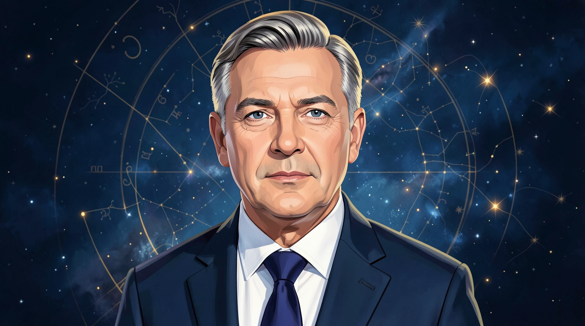 Portrait illustration of Jamie Dimon