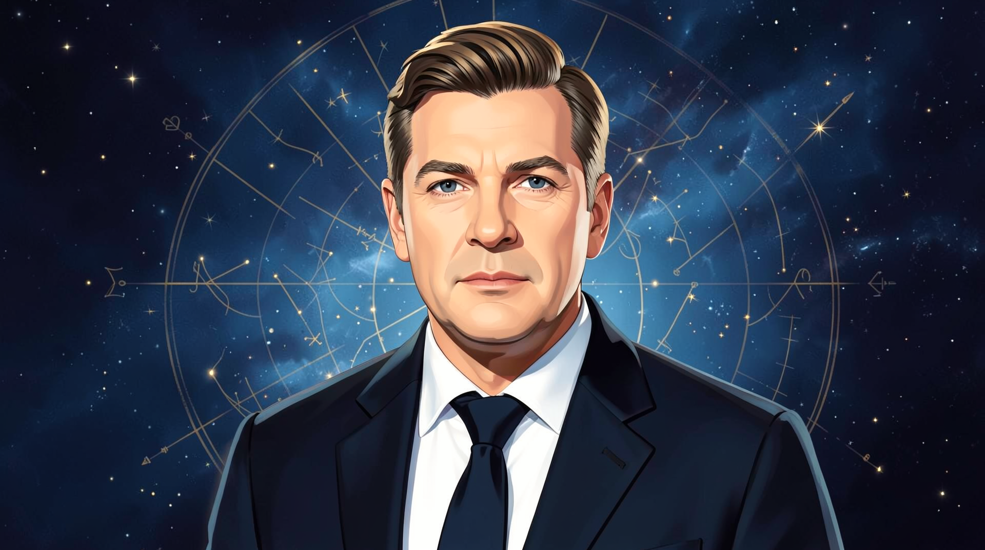 Portrait illustration of Bob Iger