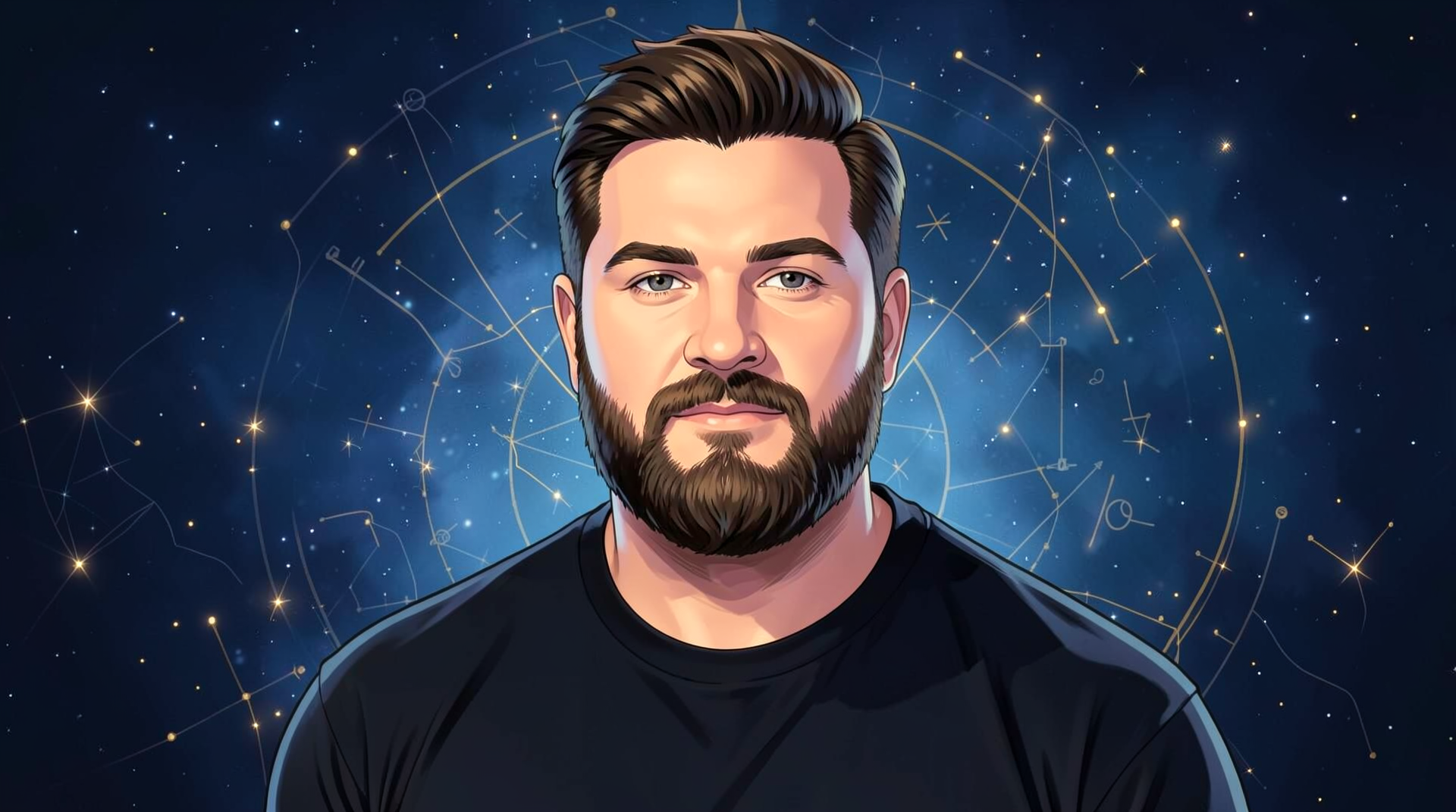 Portrait illustration of MrBeast