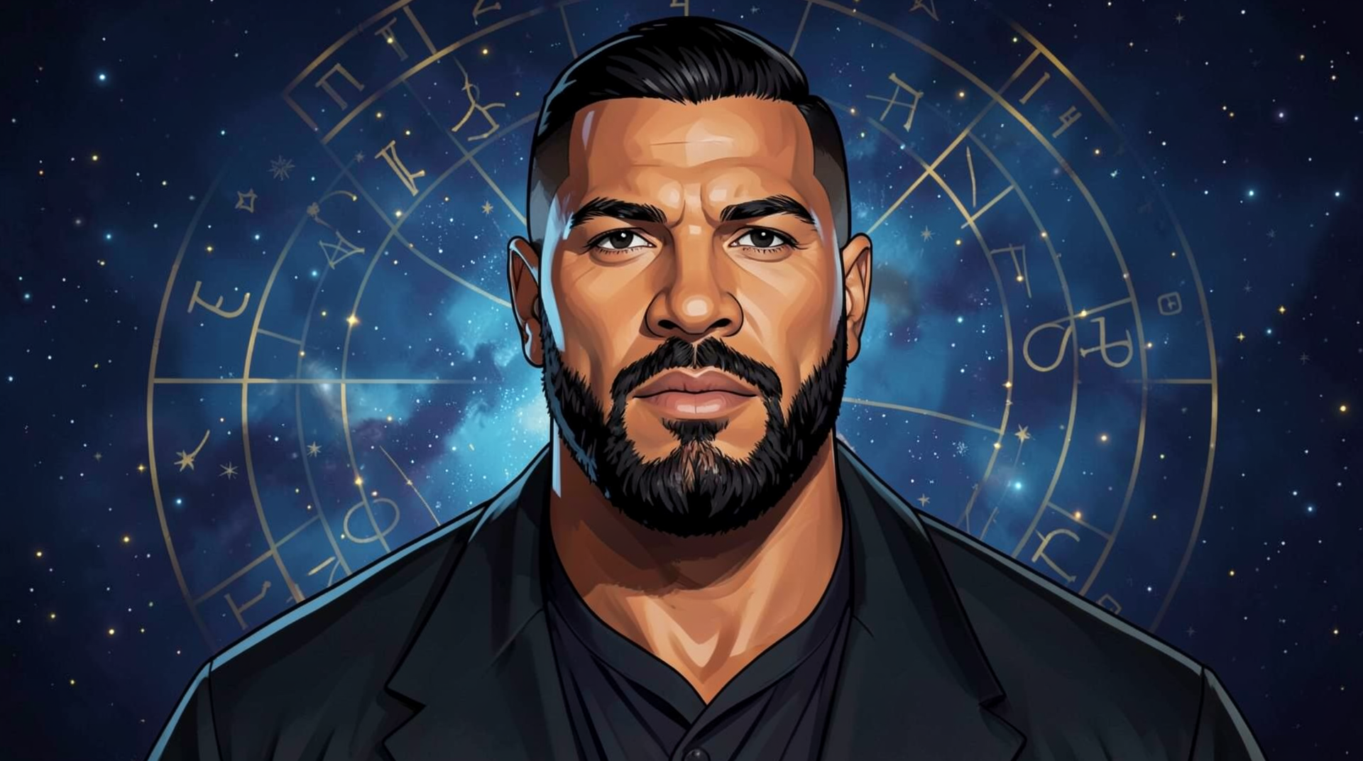 Portrait illustration of Dwayne Johnson