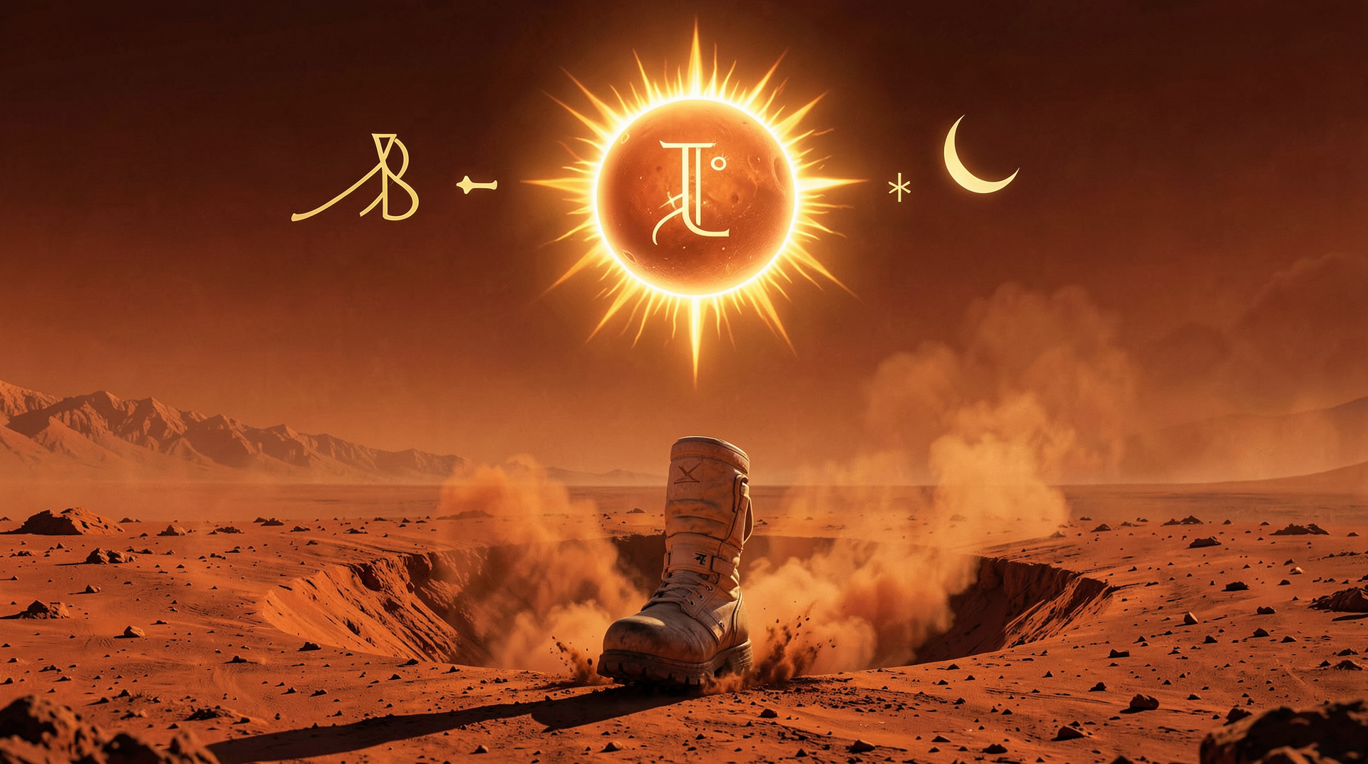 The Lion's Footprint: 'Aries-1' Touches Down at Jezero Crater — and the Astrology of Humanity's First Step on Mars - Astrology article image