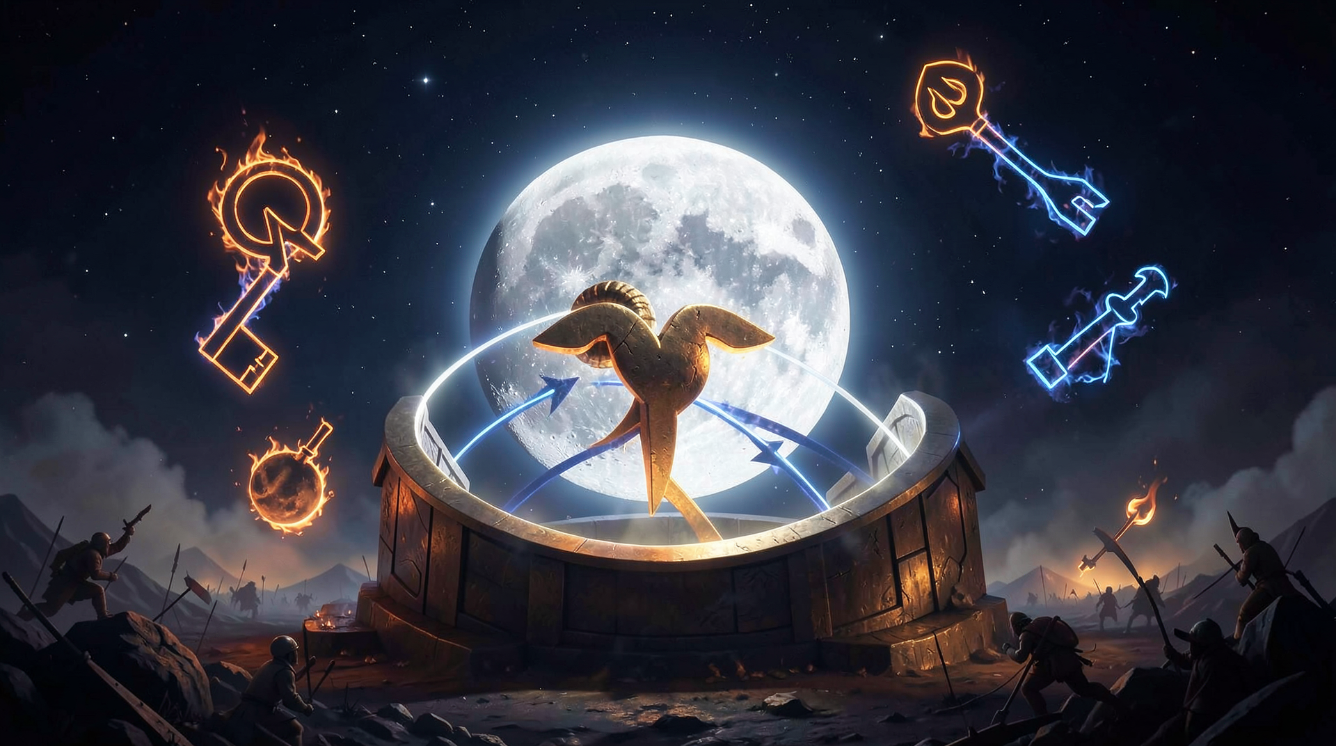 The Aries Gauntlet: Saturn, Neptune & Chiron Retrograde in One Sign — and the Full Moon That Runs Their Field - Astrology article image