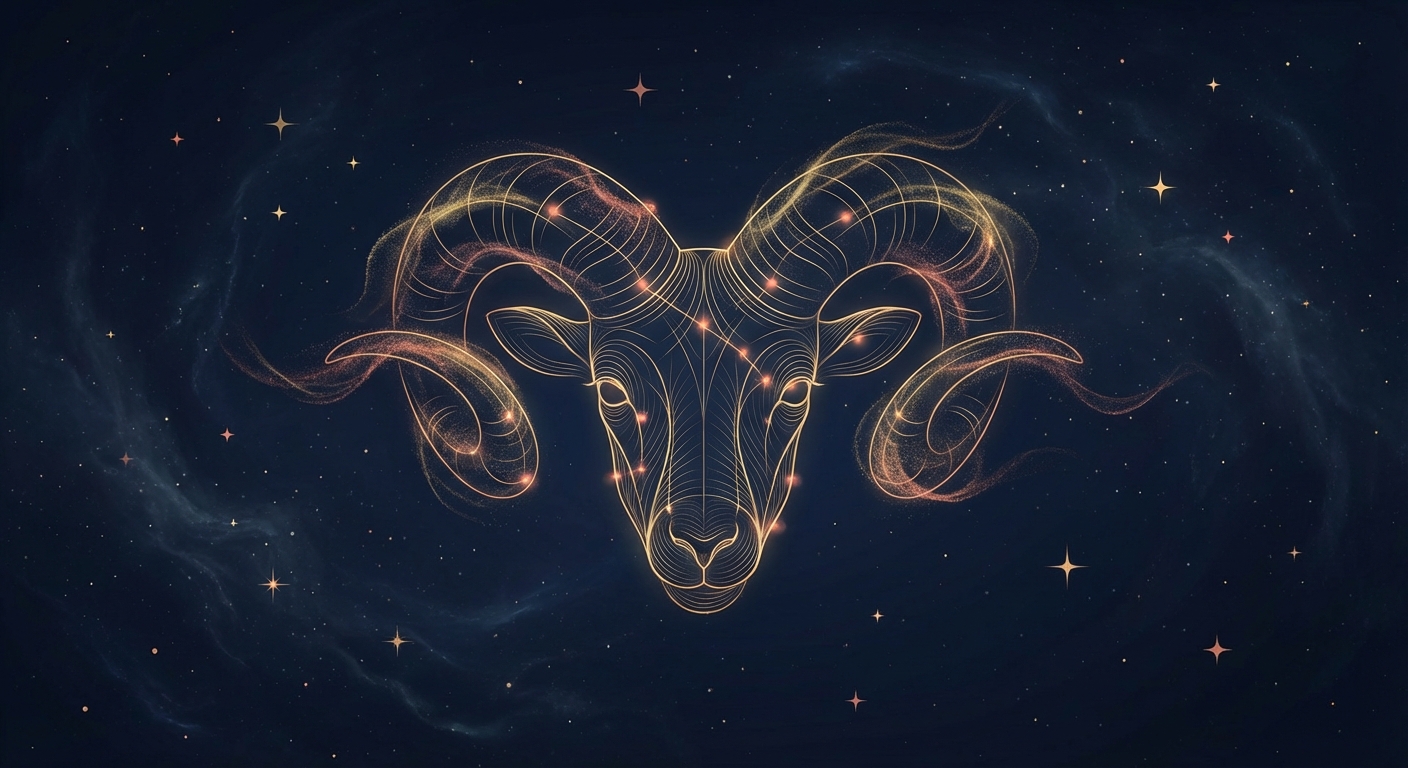 Aries zodiac sign illustration