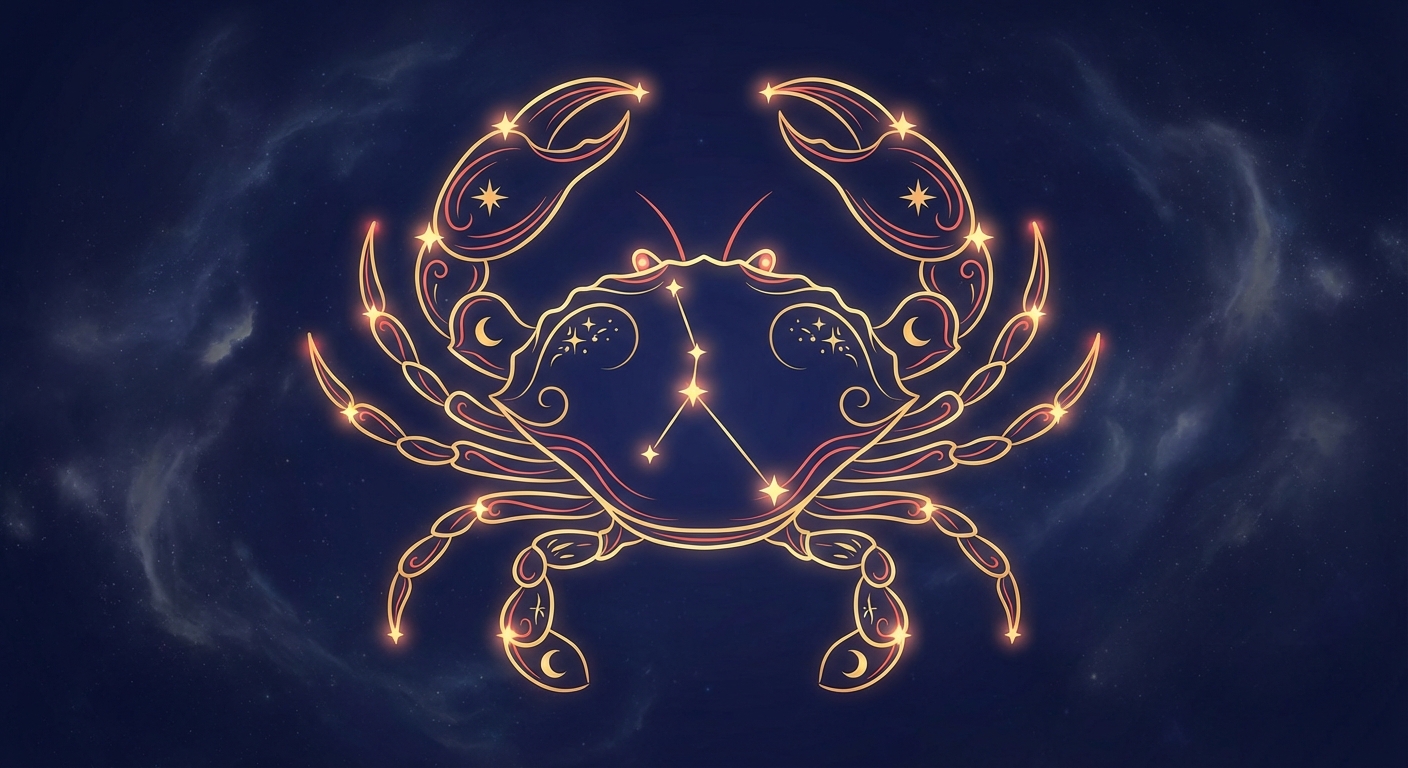 Cancer zodiac sign illustration