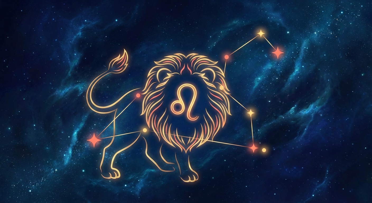 Leo zodiac sign illustration