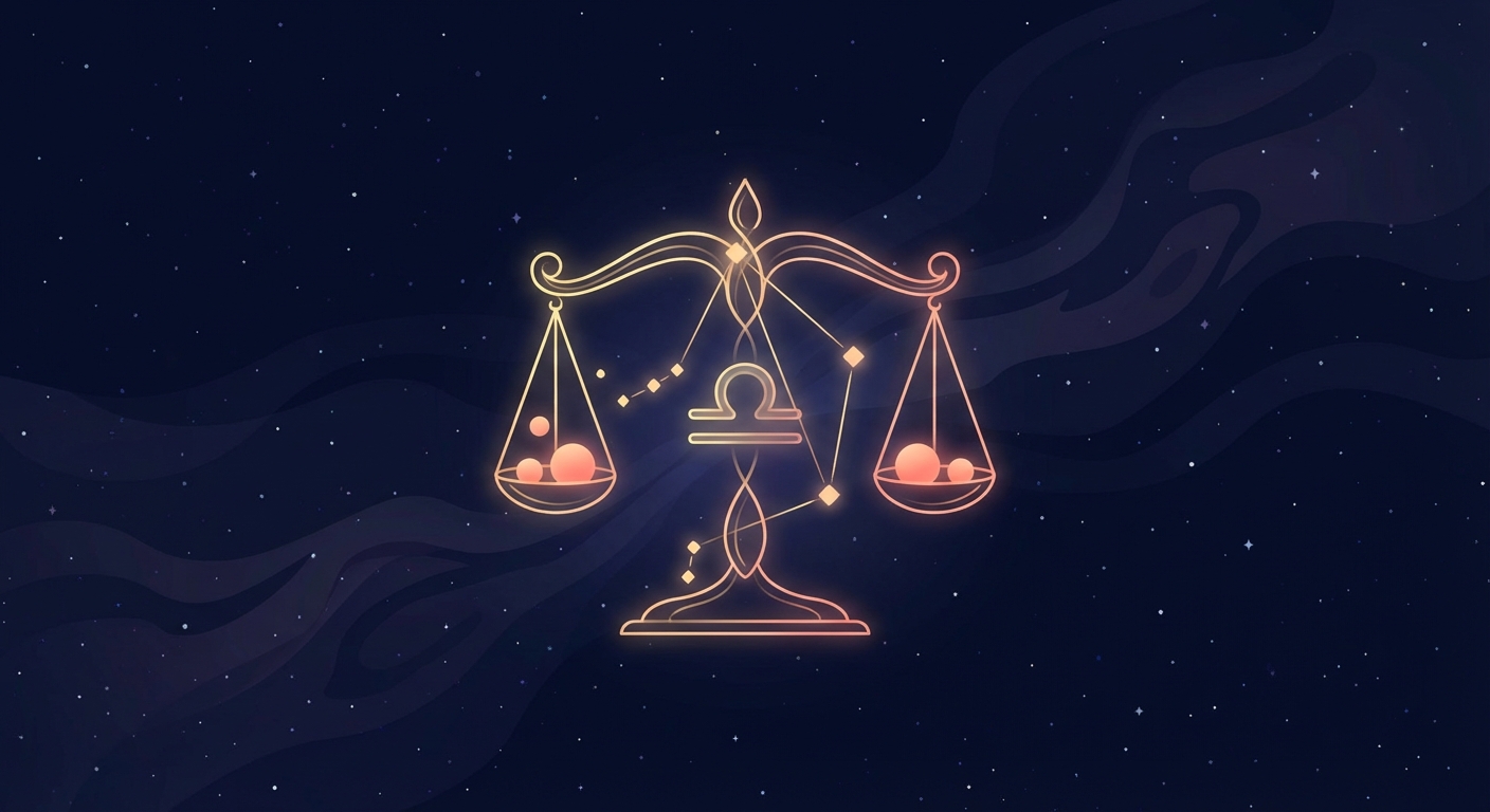 Libra zodiac sign illustration