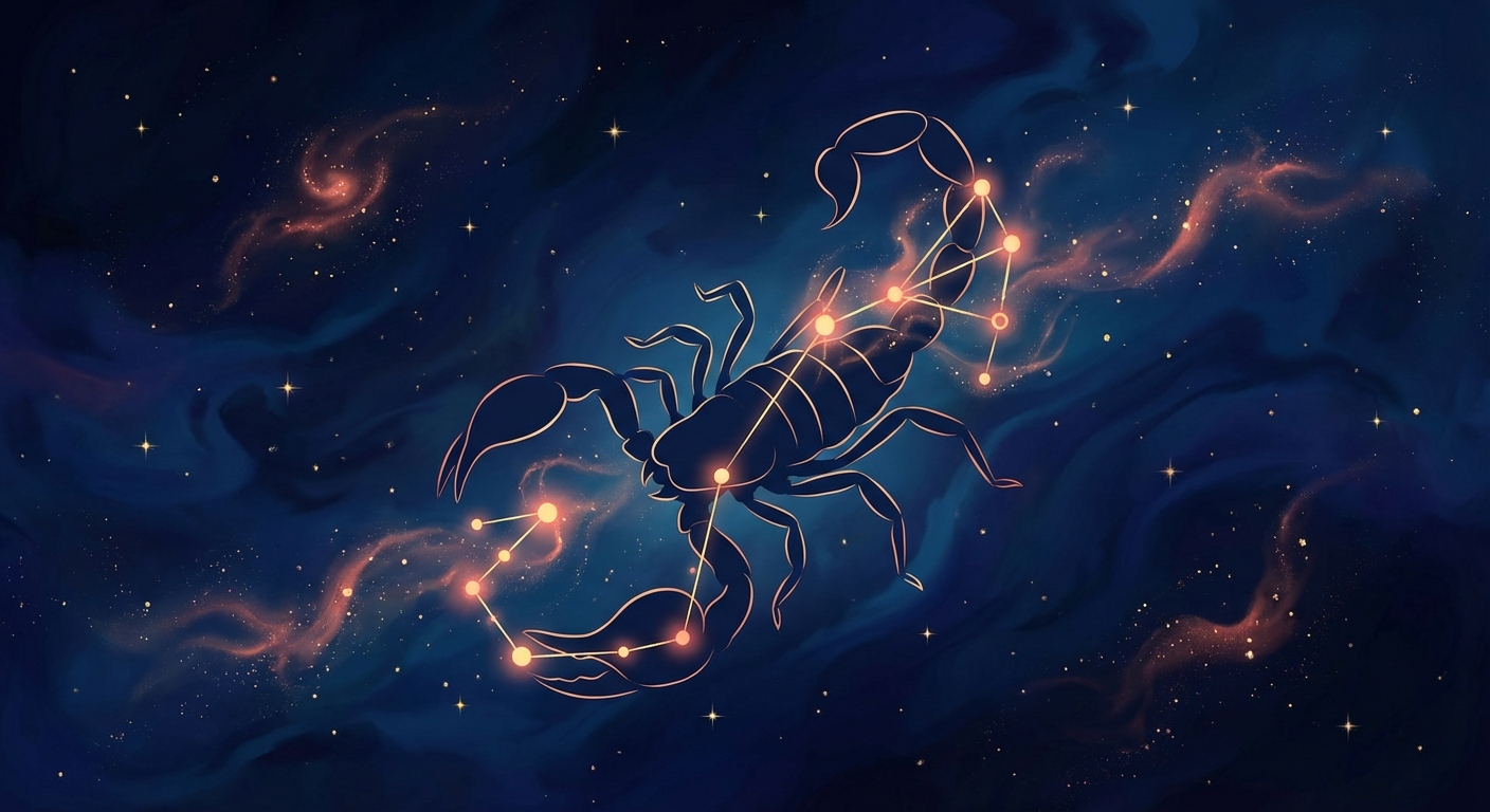 Scorpio zodiac sign illustration