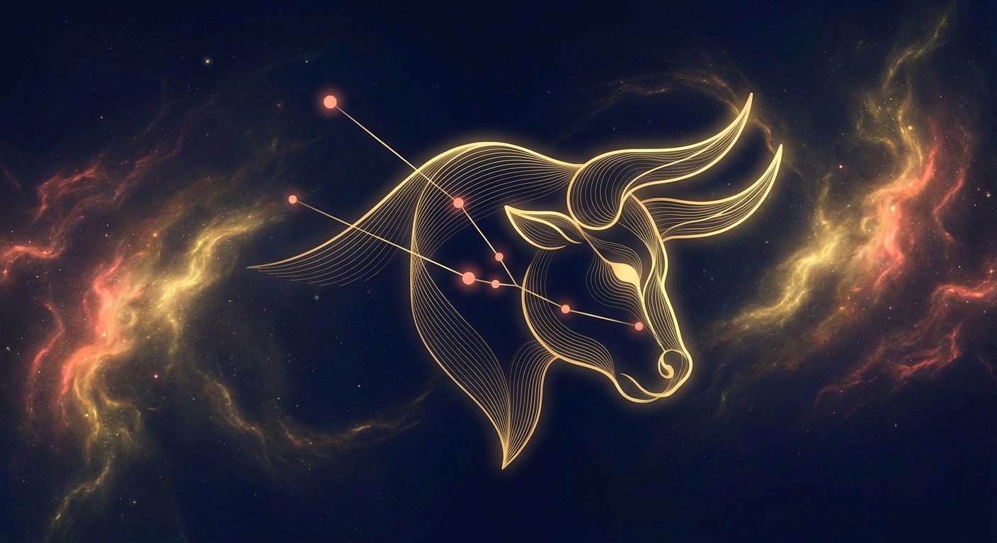 Taurus zodiac sign illustration
