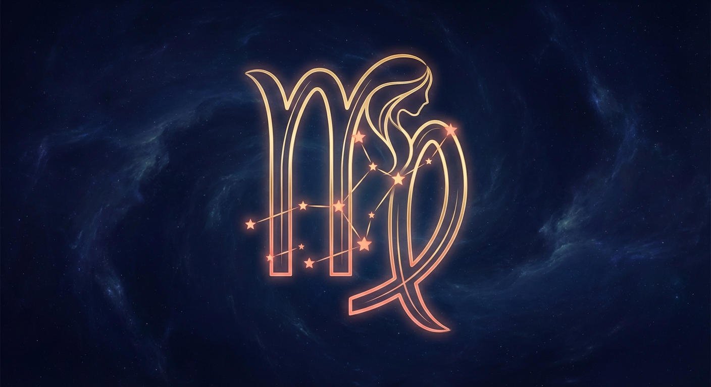 Virgo zodiac sign illustration